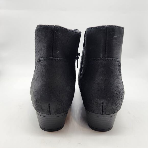 Abeo Melanie Metatarsal Short Boots Size 9.5 Black Oiled Leather Side Zip Bootie - Picture 8 of 9